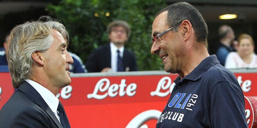 Jelang Inter Milan Vs Napoli, Mancini dan Sarri Hapus Masa Lalu