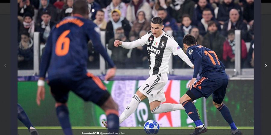 Juventus Vs Valencia - Cristiano Ronaldo Lepas 4 Tembakan, Skor Seri pada Babak Pertama