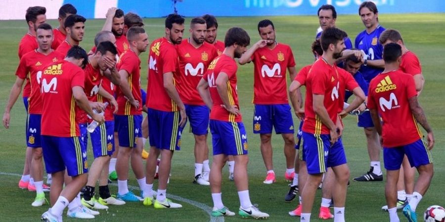 GALERI FOTO - Suasana Murung Latihan Timnas Spanyol Usai Pemecatan Julen Lopetegui