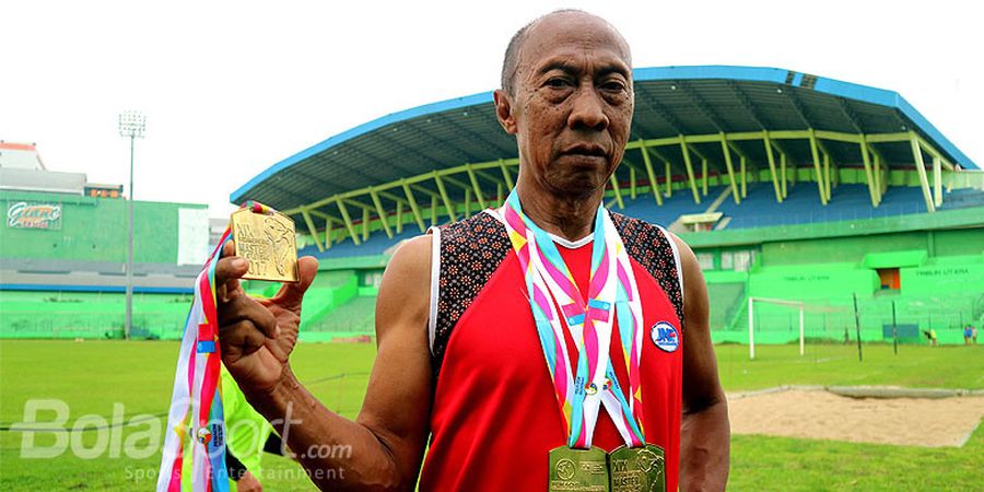 Kakek Tiga Cucu dari Malang Raih Tiga Medali Emas di Cile