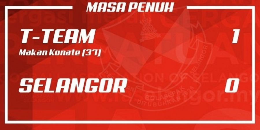 Tanpa Andik, Selangor Dikalahkan Anak Asuh Rahmad Darmawan