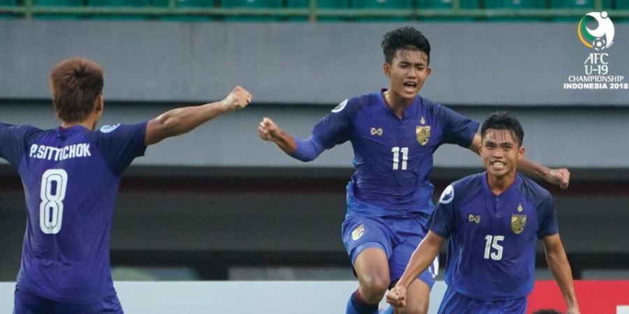 Thailand Menang dan Ikuti Jejak Timnas U-19 Indonesia ke Perempat Final Piala Asia U-19 2018