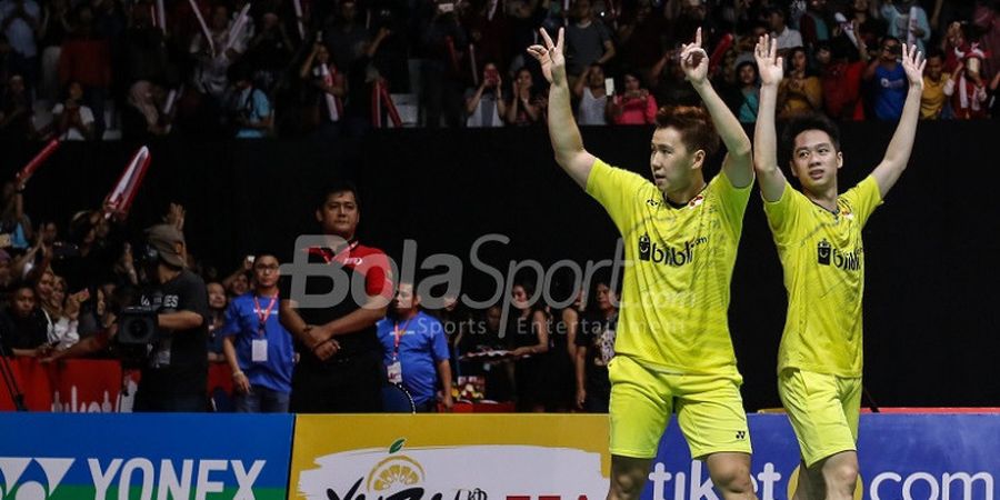 Marcus/Kevin Tidak Menyangka Menang Dua Gim Langsung atas Ahsan/Hendra