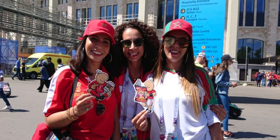 Sebelum Laga Melawan Portugal, Suporter Maroko Penuhi Area Stadion Mordovia Arena Saranks