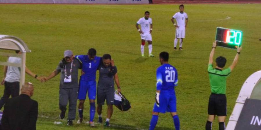 SEA Games 2017 - Aduh! Satu Pemain Timnas U-22 Indonesia Dibawa ke Rumah Sakit