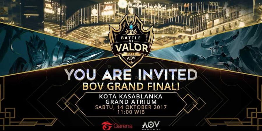 Saksikan Grand Final Kompetisi Mobile eSport Terbesar, Battle of Valor, di Mall Kota Kasablanka