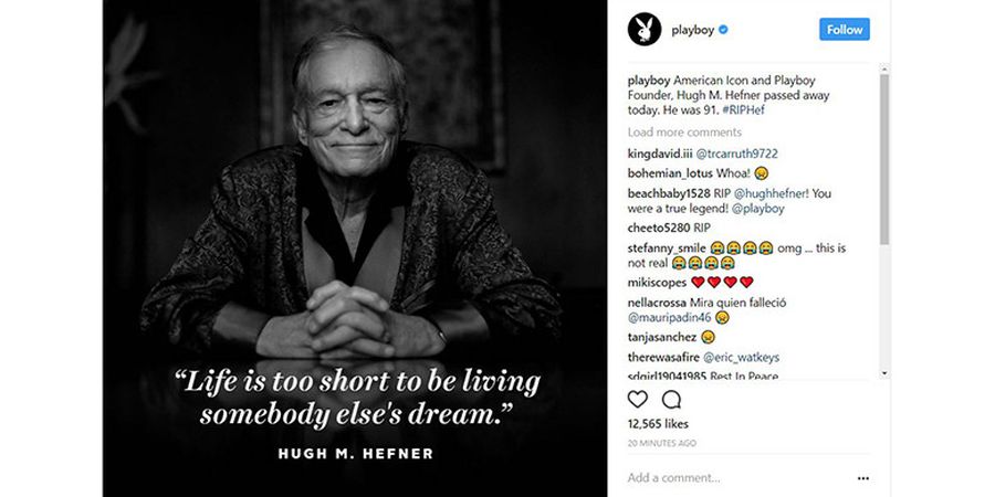 Pendiri Majalah Playboy Hugh Hefner Tutup Usia, Berikut 9 Atlet Seksi yang Pernah Pose di Majalah Ini