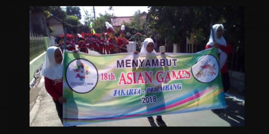 Ratusan Siswa Madrasah di Kudus Pawai Sambut Asian Games 2018