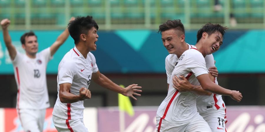 Asian Games 2018 - Bermain dengan 10 Pemain, Timnas U-23 Hong Kong Tertinggal pada Babak Pertama