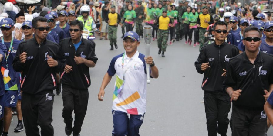 Obor Asian Games Singgah di Kota Banjarmasin