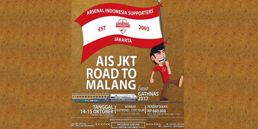 Fan The Gooners Merapat Bersiap Gathering Nasional Arsenal Indonesia Supporter ke-7, Ini Info Lengkapnya