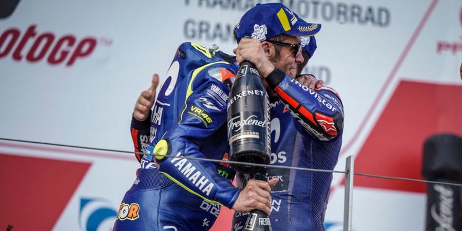 Valentino Rossi dan Maverick Vinales Persembahkan Double Podium, Direktur Tim Yamaha Merasa Puas