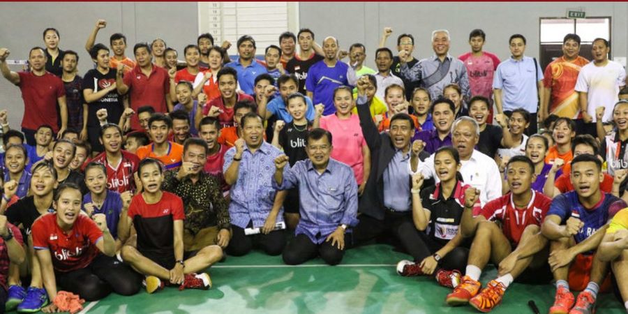 Wapres Jusuf Kalla Tinjau Pelatnas PBSI Cipayung Jelang Asian Games 2018