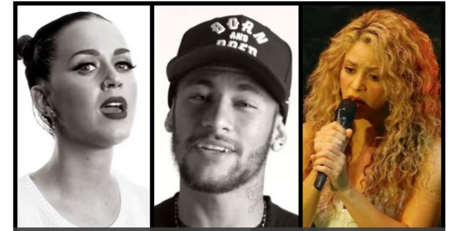 Neymar Menginspirasi Lewat Nyanyian Bersama Katy Perry dan Shakira