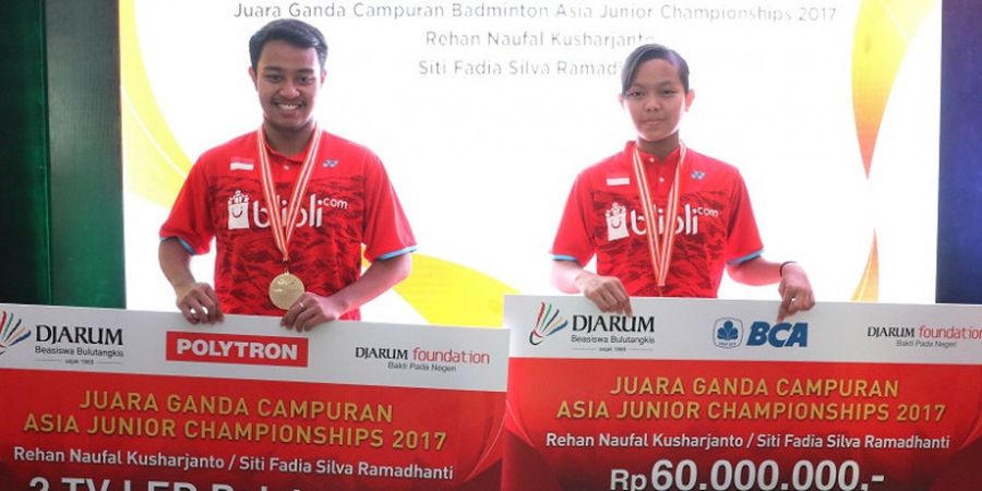 Juara Kejuaraan Asia Junior Dapat Bonus Rp 60 Juta dari PB Djarum