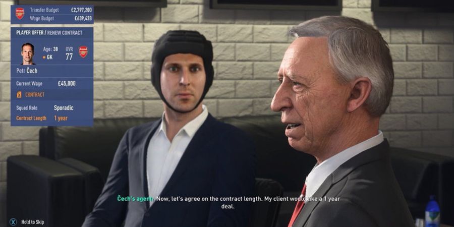 Reaksi Lucu Petr Cech saat FIFA 19 Lupa Lepas Helmnya