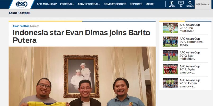 Media Kenamaan Asia Soroti Kepindahan Evan Dimas Darmono ke Barito Putera