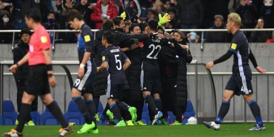 Bobol Empat Gol Gawang Thailand, Jepang Buka Jalan ke Rusia