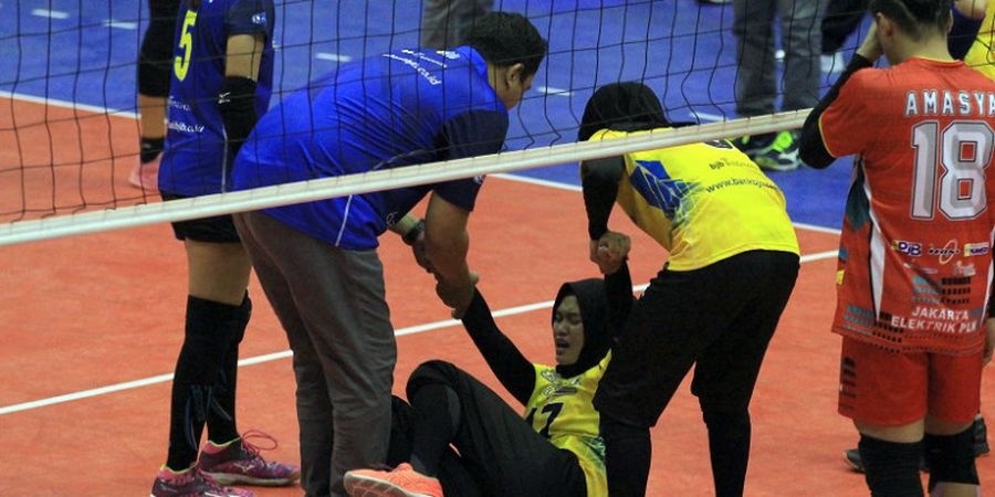Wilda Siti Nurfadilah Paksakan Tetap Bermain meski Alami Cedera pada putaran Pertama Proliga 2018