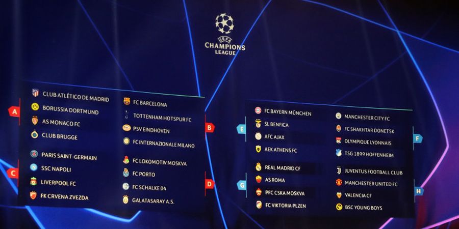 5 Tim Paling Sial dalam Undian Liga Champions 2018-2019