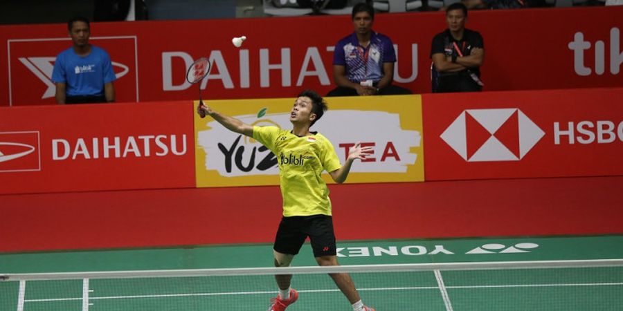 Ada Bantuan Ihsan di Balik Kemenangan Anthony pada Babak Kedua Indonesia Masters 2018