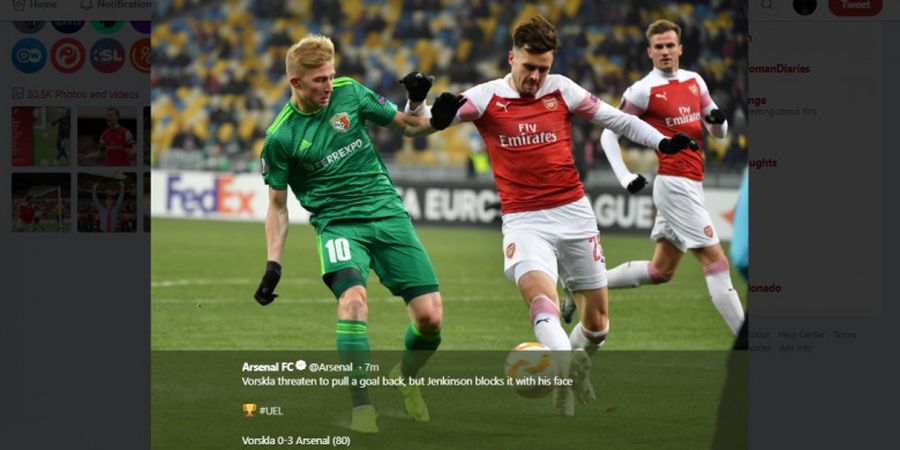 Hasil Liga Europa - Skuat Muda Arsenal Gulung Vorskla Poltava