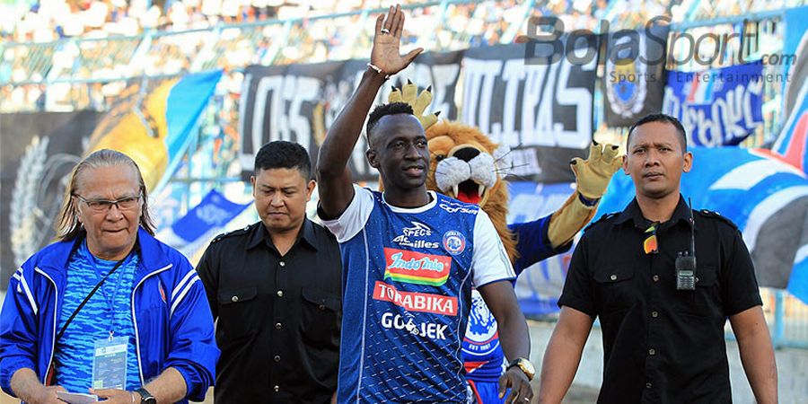 Makan Konate Pertegas Status Raja Gol Arema FC di Liga 1 2018