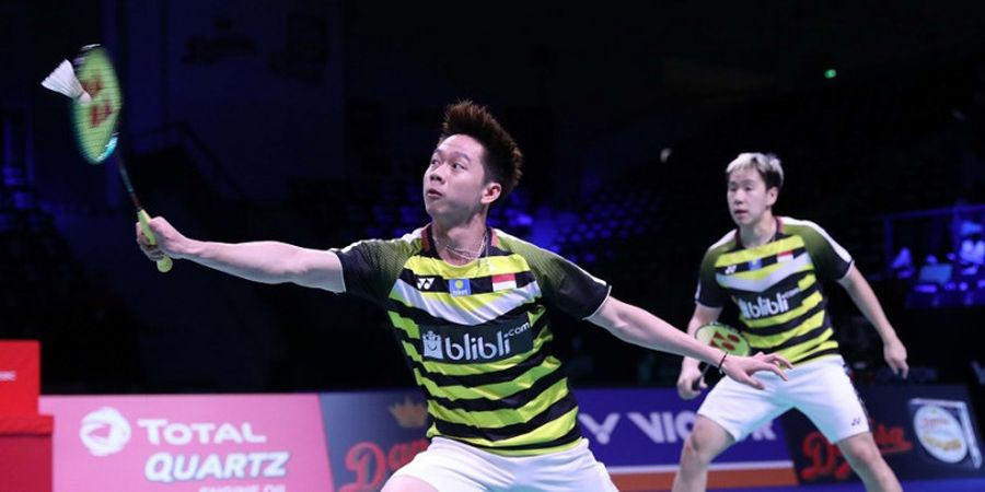 Rekap Hasil Denmark Open 2018 - Marcus Gideon/Kevin Sanjaya Selangkah Lagi Rebut Gelar Juara