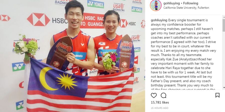 Meski Sukses Juara US Open 2018, Goh Liu Ying Mengaku Belum Penuhi Target Pelatih