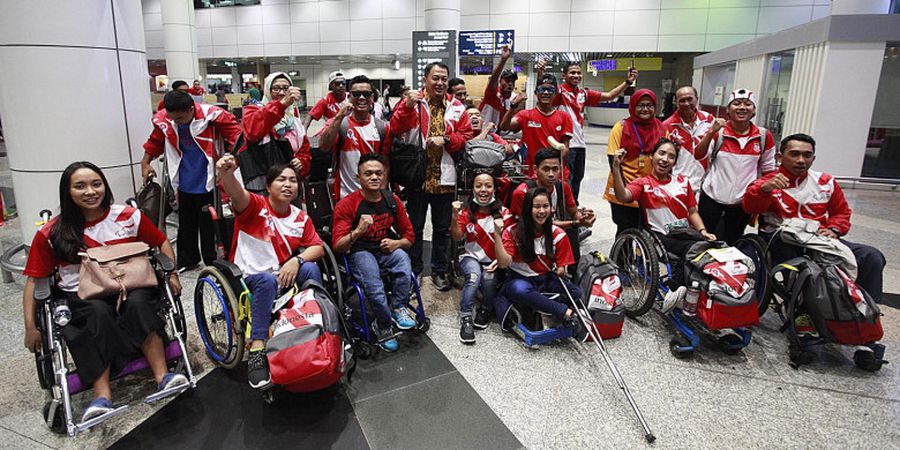 Semangat Para Atlet Para Games Indonesia Saat Tiba di Kuala Lumpur