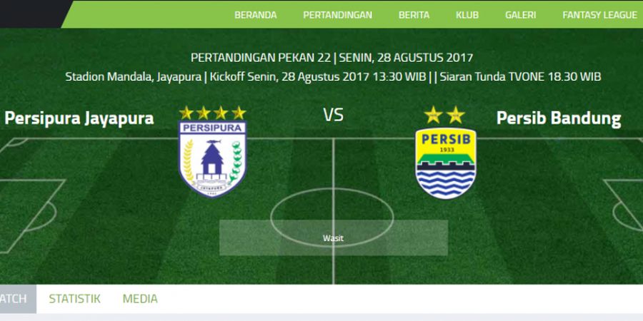VIDEO - Starting Line-up Persib Bandung Melawan Persipura Jayapura