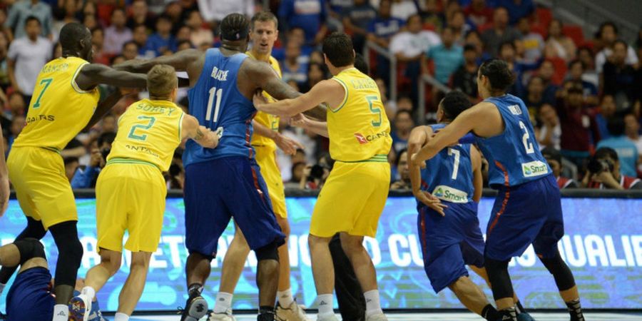 Kualifikasi FIBA World Cup 2019 Filipina Vs Australia Diwarnai Tawuran, Tim Tuan Rumah Akhiri Laga dengan 1 Pemain di Lapangan