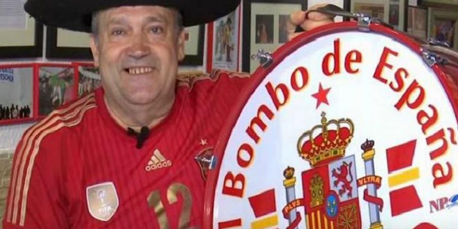 Begini Sedihnya Fan Legendaris Spanyol Saat Drumnya Dilarang  Masuk ke Stadion