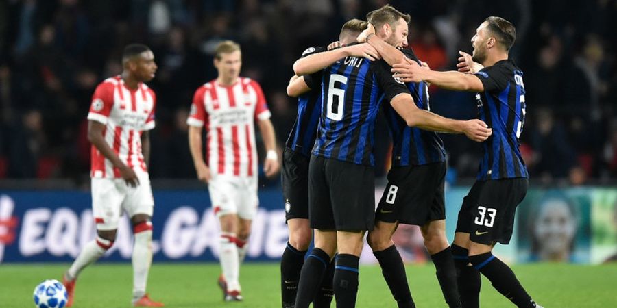 Hasil Liga Champions - Tundukkan PSV, Inter Milan Amankan 3 Poin di Belanda