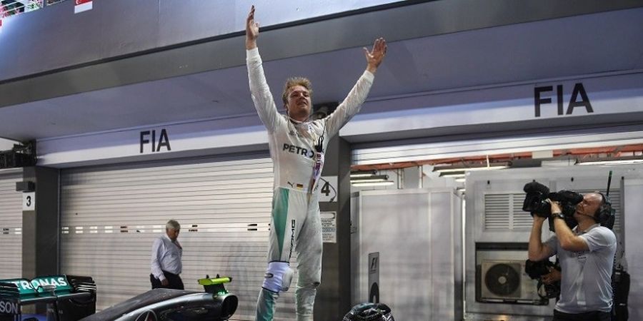 Juara GP Singapura, Rosberg Geser Hamilton