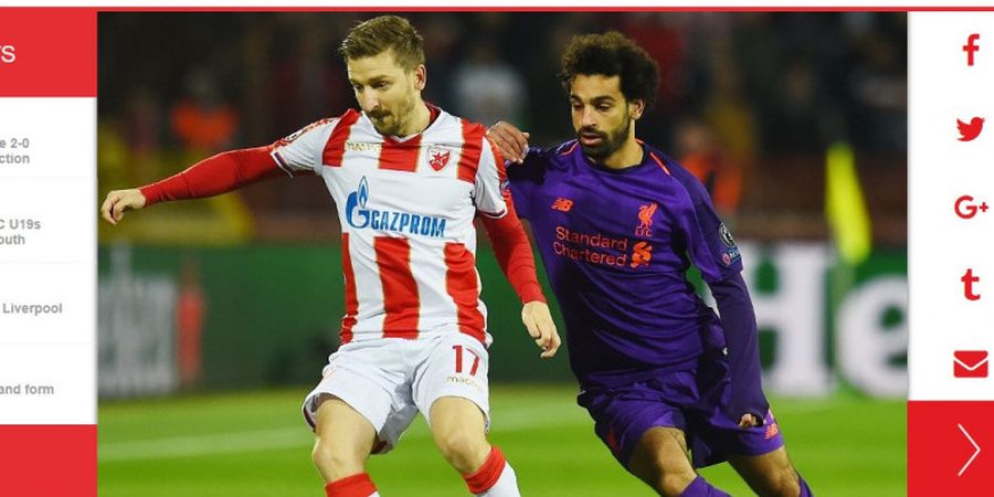 5 Fakta Kekalahan Liverpool dari Crvena Zvezda di Liga Champions - Laga Tandang Tidak Bersahabat