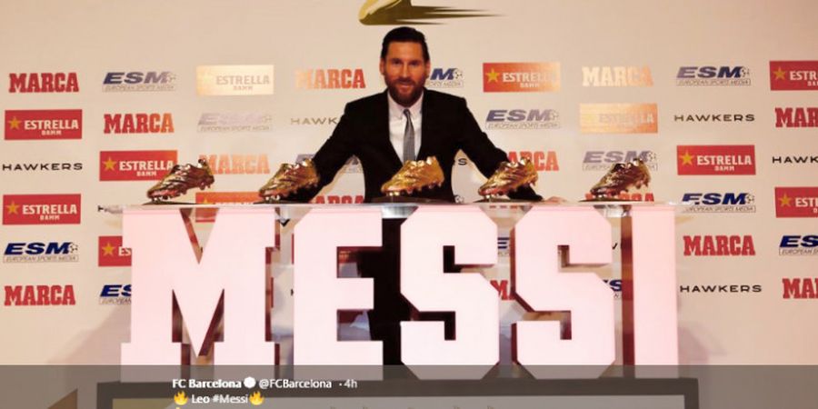 Dapat Penghargaan Sepatu Emas, Lionel Messi Kini Bisa Pamer di Depan Cristiano Ronaldo