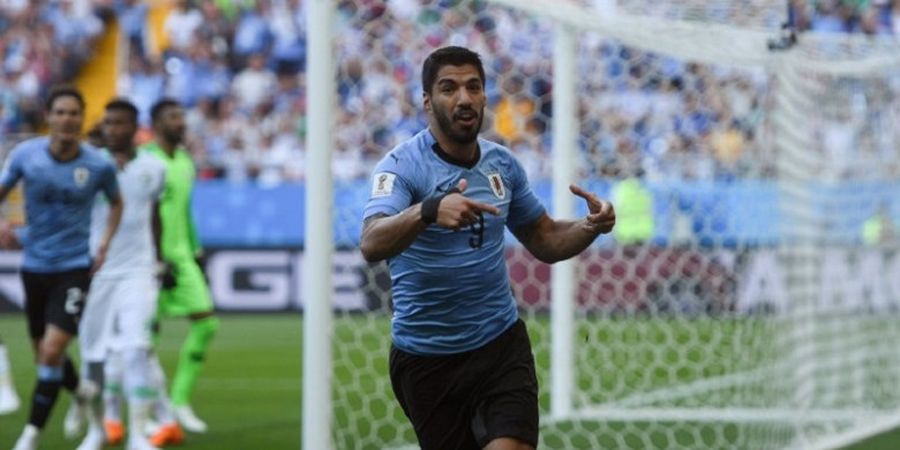 Babak Pertama Uruguay Vs Arab Saudi - La Celeste Unggul Lewat Sontekan Luis Suarez