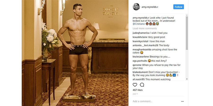Perempuan Ini Pergoki Cristiano Ronaldo Keluar Kamar Hotel Tanpa Busana, Lalu Mengunggah Fotonya di Instagram