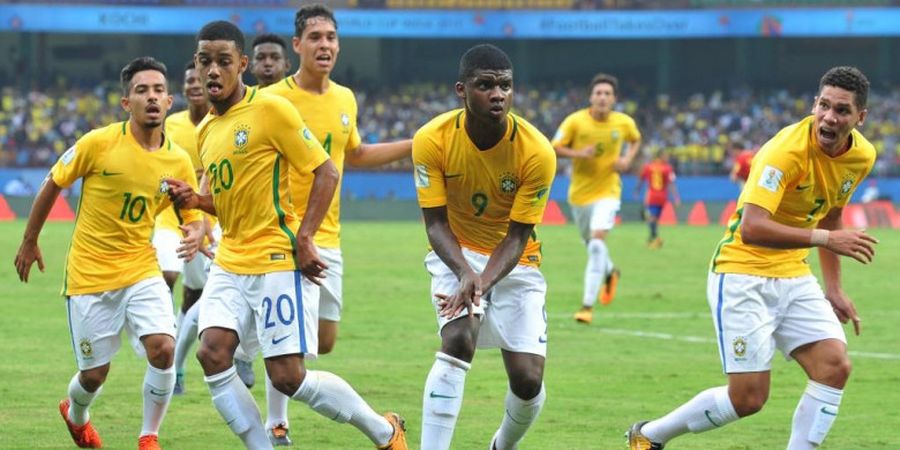VIDEO - Gol Konyol Alanzinho Bawa Timnas Brasil Duduki Peringkat Ketiga Piala Dunia U-17