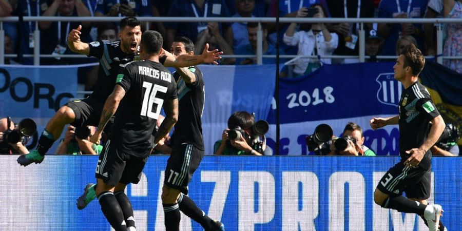 Argentina Vs Islandia - Saling Balas Gol, Skor Imbang pada Babak Pertama