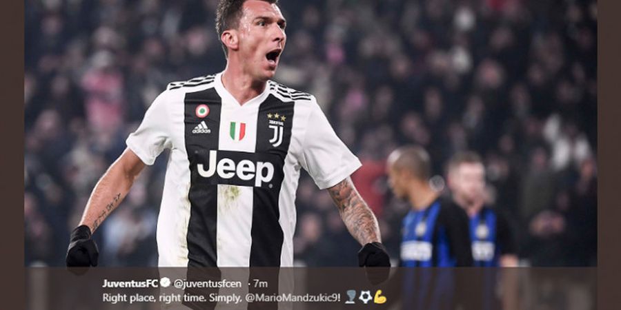 Hasil Juventus Vs Inter Milan - Gol Mario Mandzukic Bikin Si Nyonya Tua Kembali Raih Kemenangan