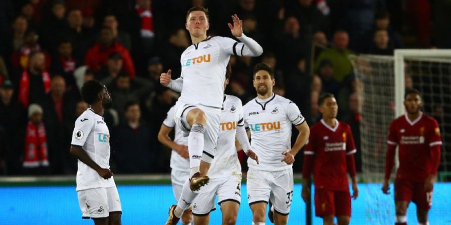 Hasil Swansea City Vs Liverpool - Blunder Bek Termahal Dunia Akhiri Rekor Juergen Klopp