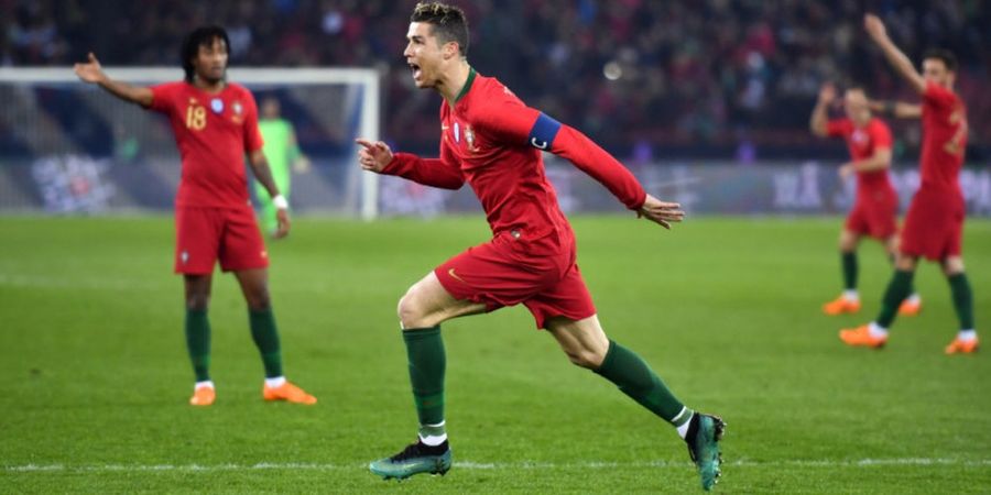 Hasil Uji Coba - Dua Gol Larut Cristiano Ronaldo Menangkan Portugal
