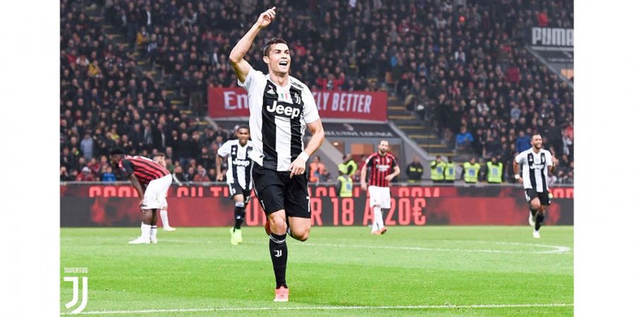 Hasil Liga Italia - Higuain Kartu Merah, Gol Cristiano Ronaldo Bawa Juventus Kalahkan AC Milan