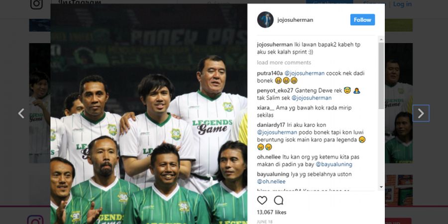 Main Bola Bareng Legenda Persebaya Surabaya, Joshua Suherman Loyo