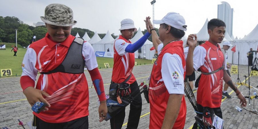 Test Event Asian Games 2018 - Indonesia Raih Medali Perak di Nomor Men's Team Recurve