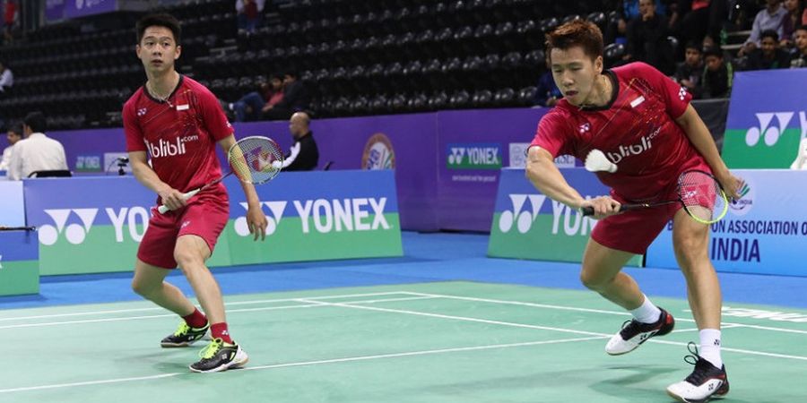 Tumbangkan Wakil Tuan Rumah, Marcus/Kevin ke Semifinal India Terbuka