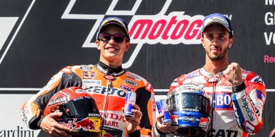 VIDEO: Duel Sengit Dovizioso dan Marquez di Tikungan Terakhir dalam Gerak Lambat