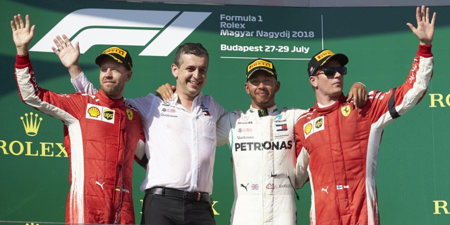 Aksi Lucu Anak Kimi Raikkonen Tirukan Selebrasi Podium Sang Ayah